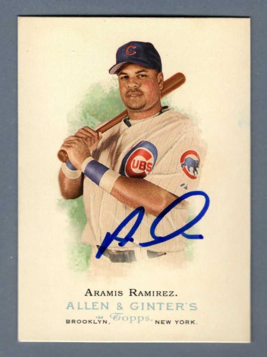 Aramis Ramirez Signed 2006 Topps Allen &amp; Ginter #230 LSCM COA Chicago Cubs