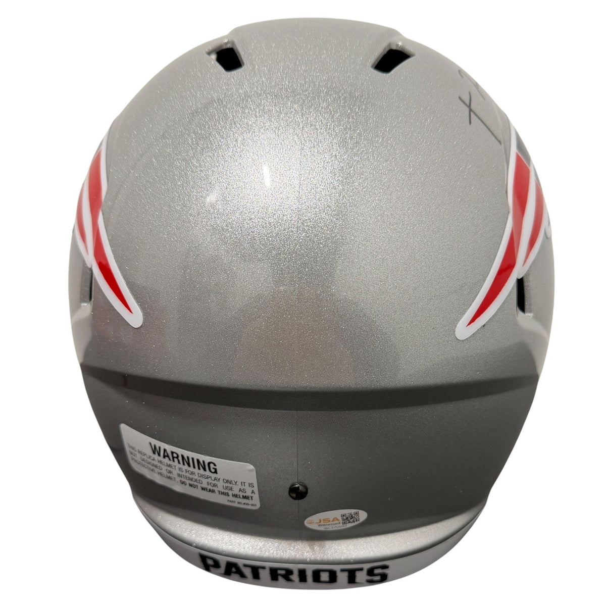 TreVeyon Henderson Signed Patriots Speed FS Full Size Helmet JSA Witness COA