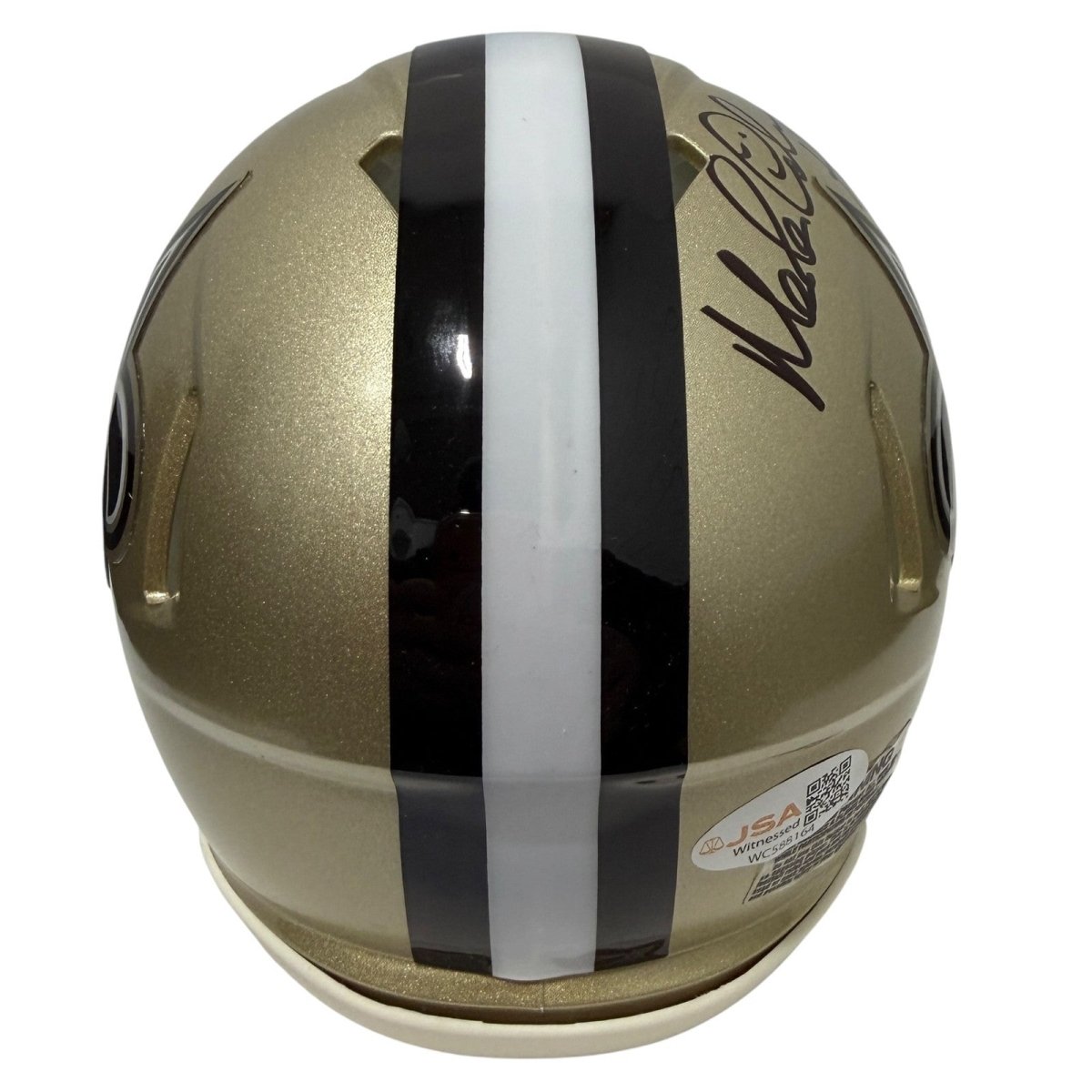 Morten Anderson Signed Saints Speed Mini Helmet w/ HOF 2017 JSA Witness COA
