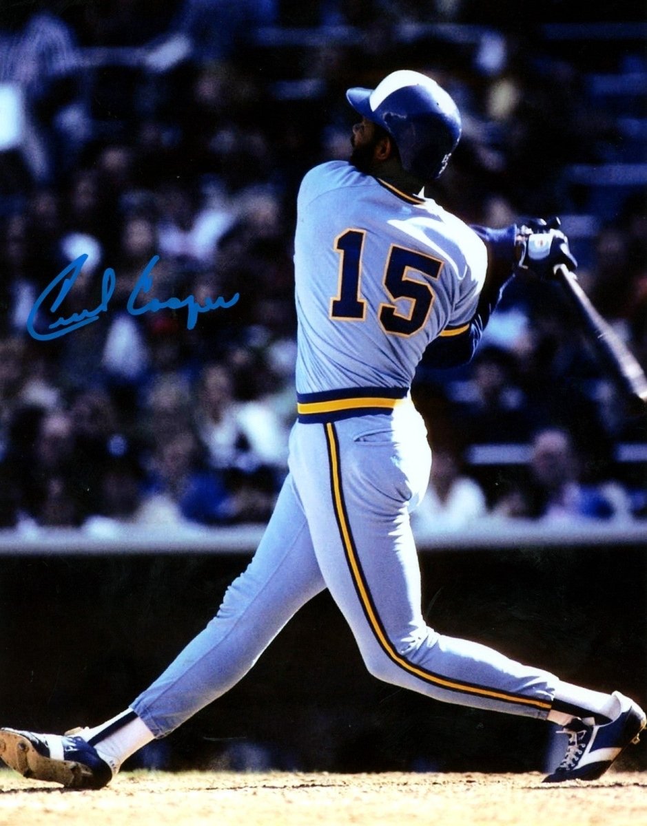 Cecil Cooper Signed Autographed Milwaukee Brewers  8x10 LSCM COA #2