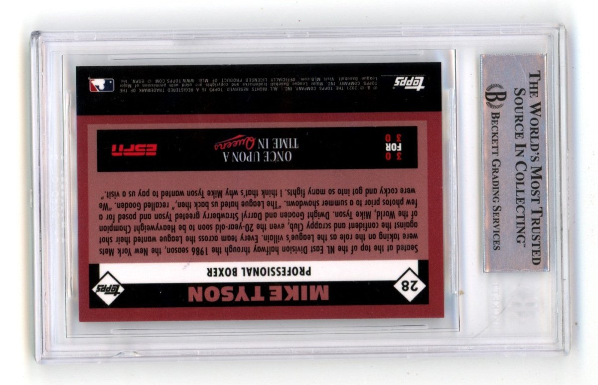 Gooden Strawberry Tyson 2021 Topps Once Upon a Time in Queens B/W BAS BGS Auto