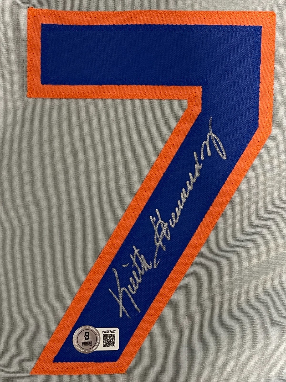 Keith Hernandez Signed New York Mets Custom Jersey Beckett Witness BAS COA