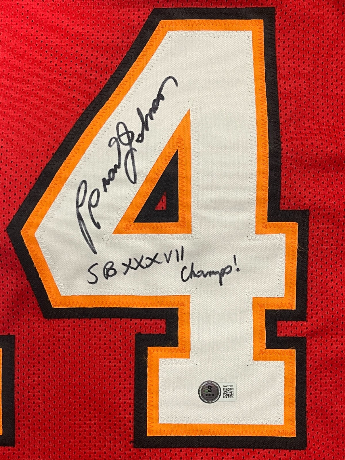 Brad Johnson Signed Buccaneers Custom Jersey w/ SB XXXVII Beckett BAS COA