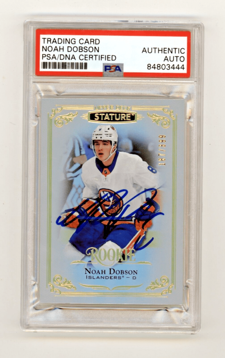 Noah Dobson 2019-20 Upper Deck Stature Rookie RC #/399 Signed PSA Auto