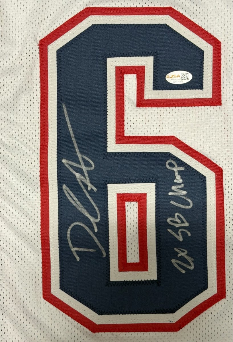 David Andrews Signed Patriots Custom Jersey w/ 2x SB Champ JSA Witness COA