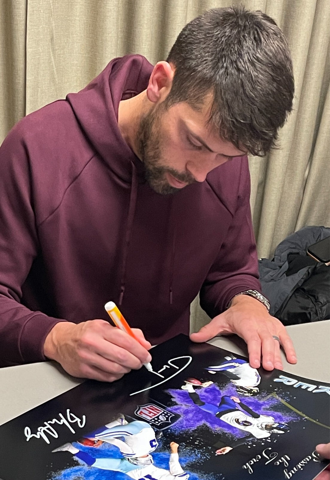 Justin Tucker &amp; Brandon Aubrey Dual Signed Auto 16x20 Photo Beckett Wit. BAS COA