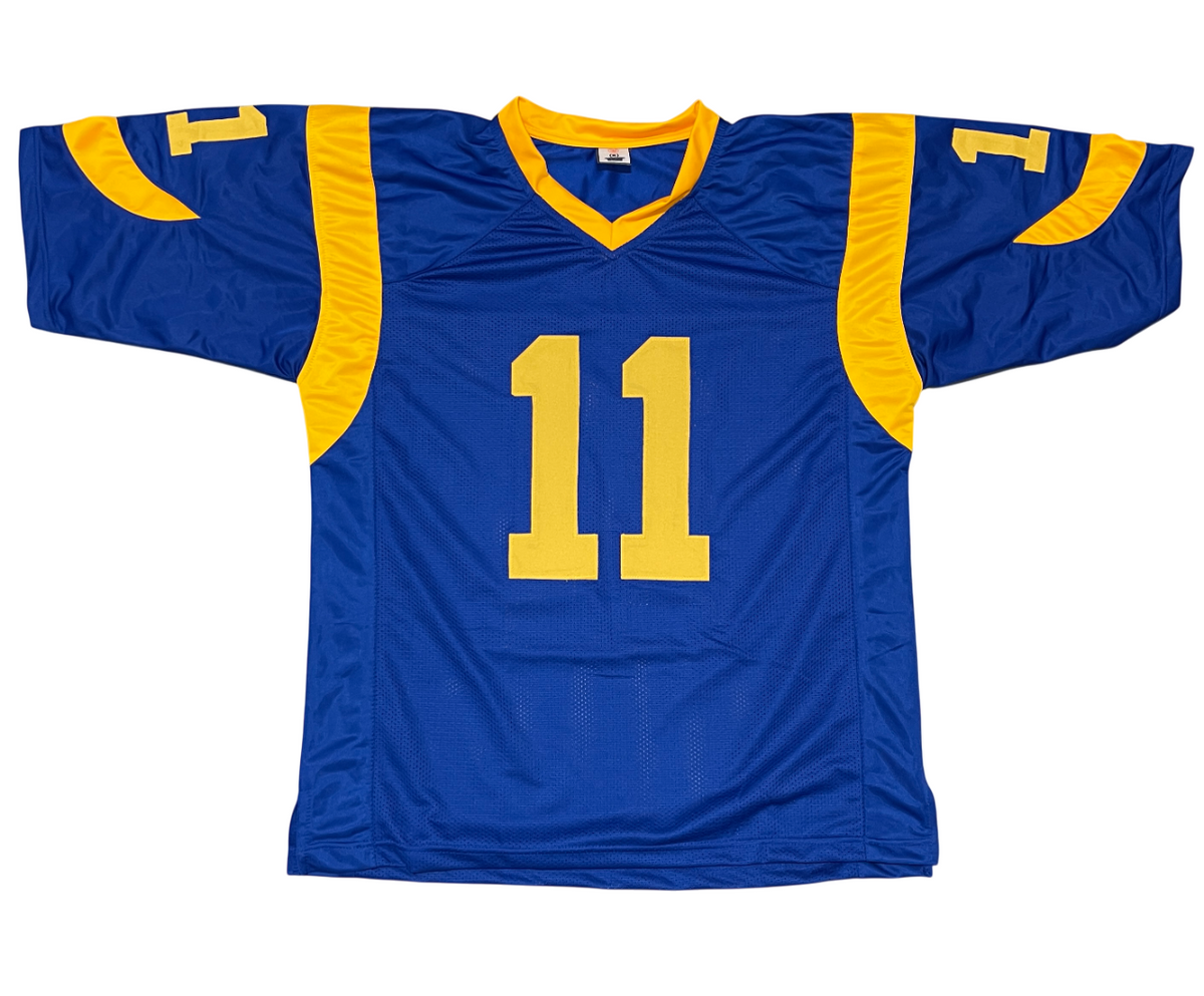 Jim Everett Signed Rams Custom Jersey w Not Chris F** Jim Rome Beckett W BAS COA