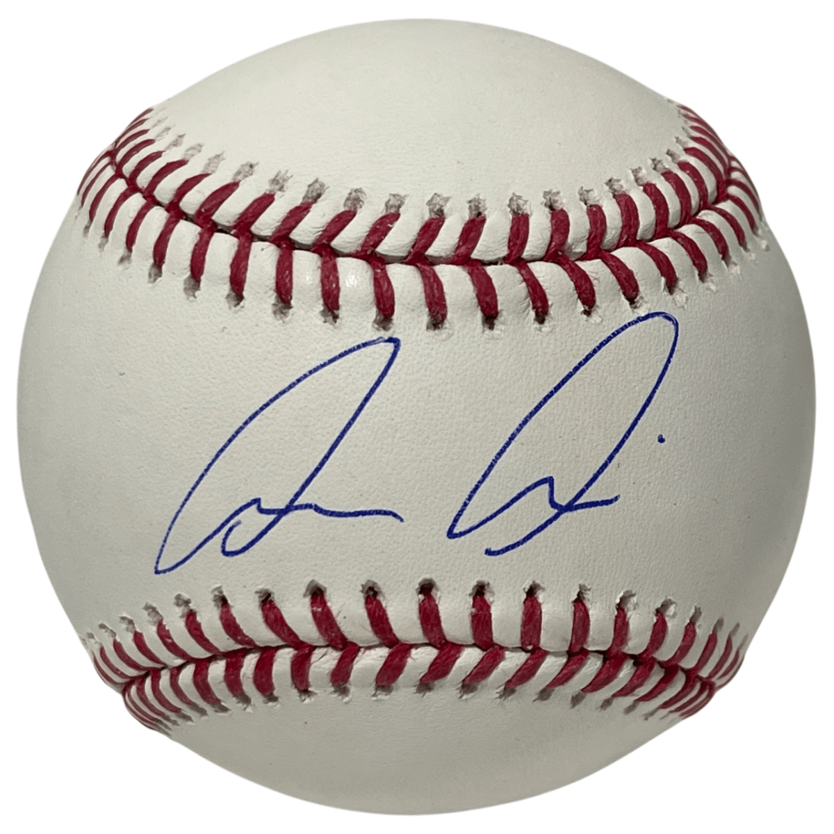 Luis Medina Signed Rawlings ROMLB Baseball PSA ITP COA Athletics