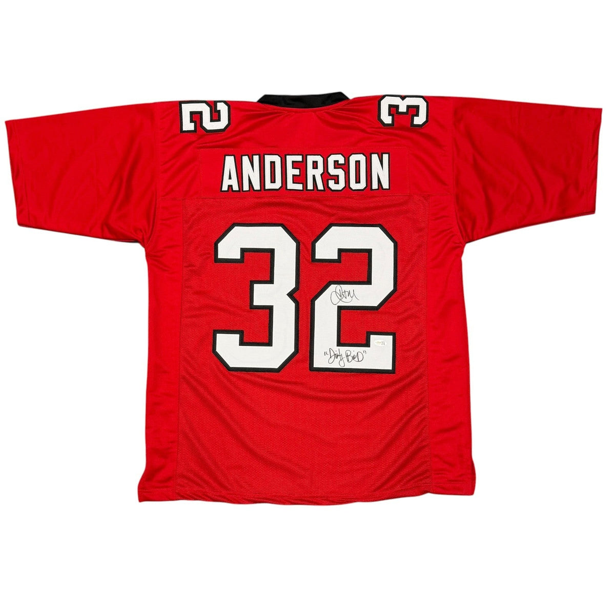Jamal Anderson Signed Atlanta Falcons Custom Jersey w/ Dirty Bird JSA Wit COA