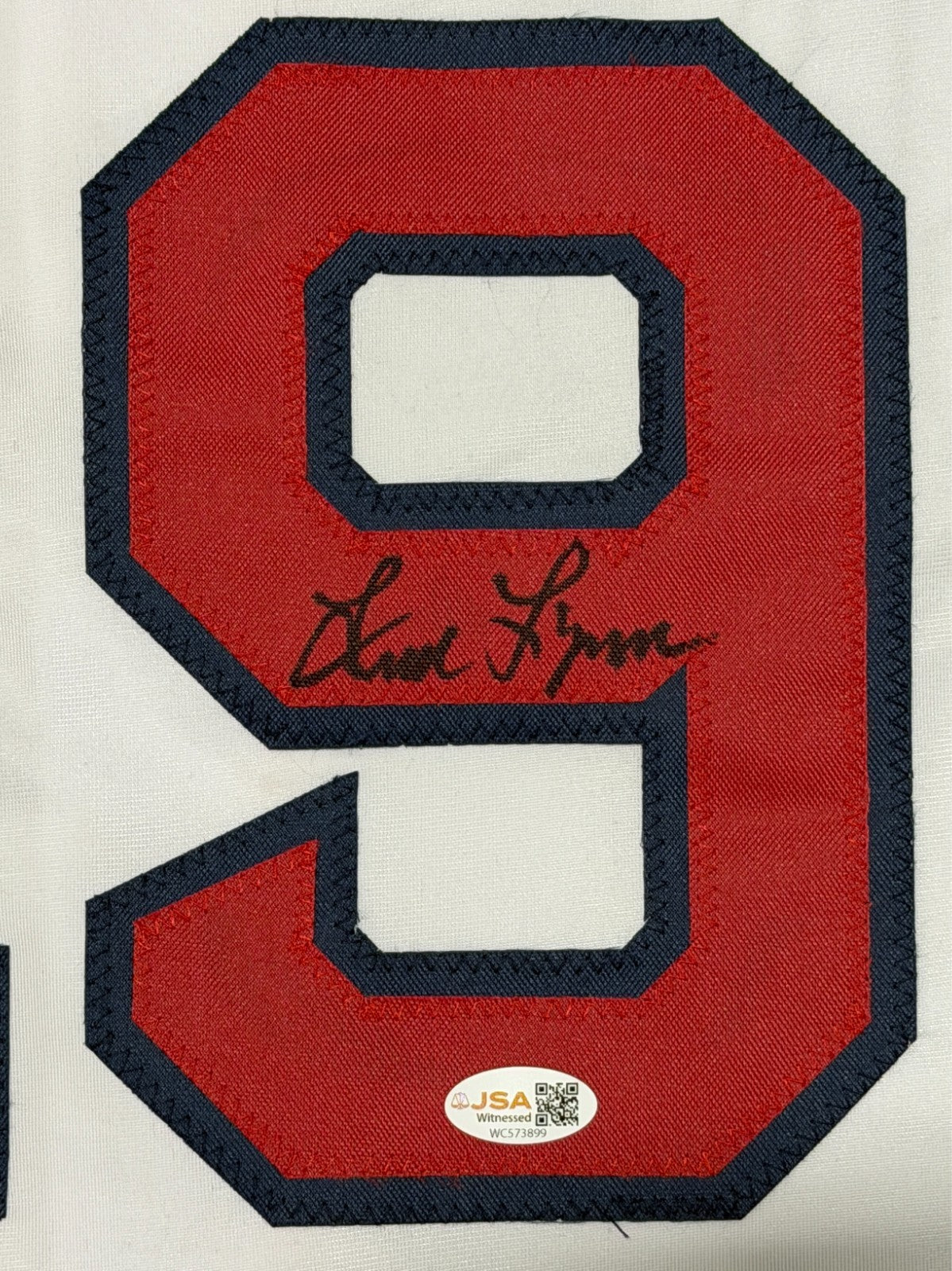 Fred Lynn Signed Autographed Boston Red Sox Custom Jersey JSA Witness COA