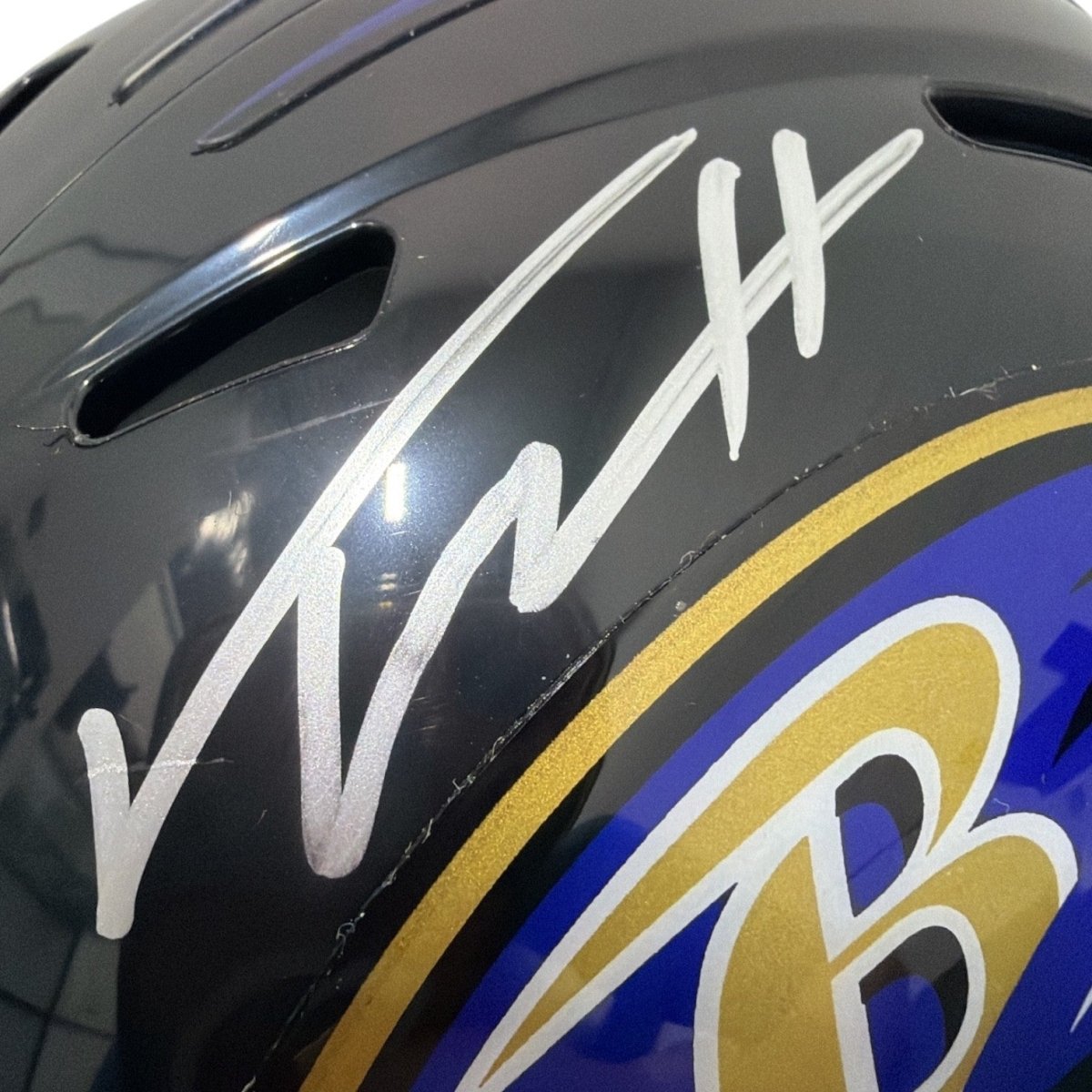 Trey Hendrickson Signed Baltimore Ravens Speed Mini Helmet JSA Witness COA