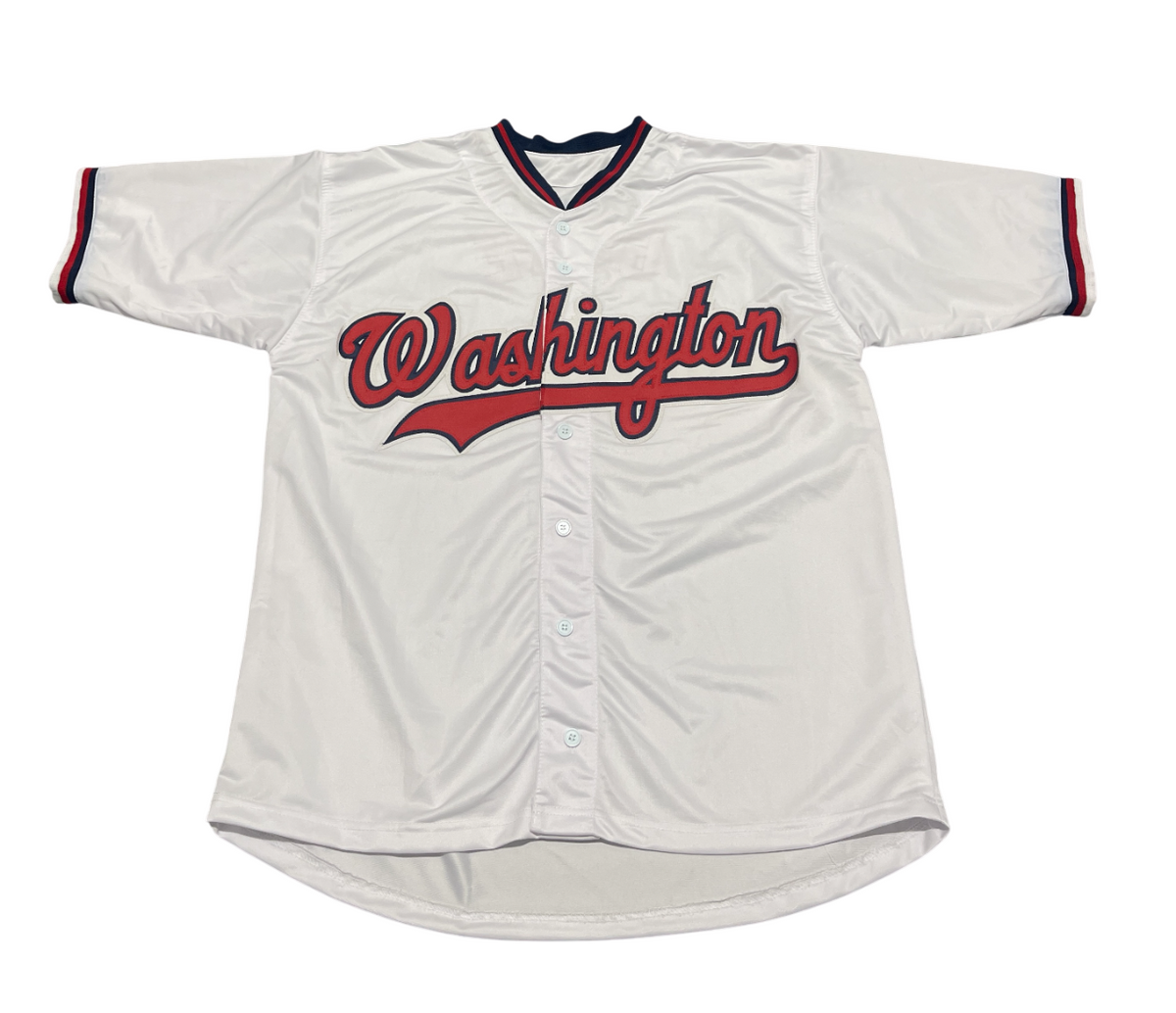 Dave Martinez Signed Washington Custom Jersey Beckett Witness BAS COA