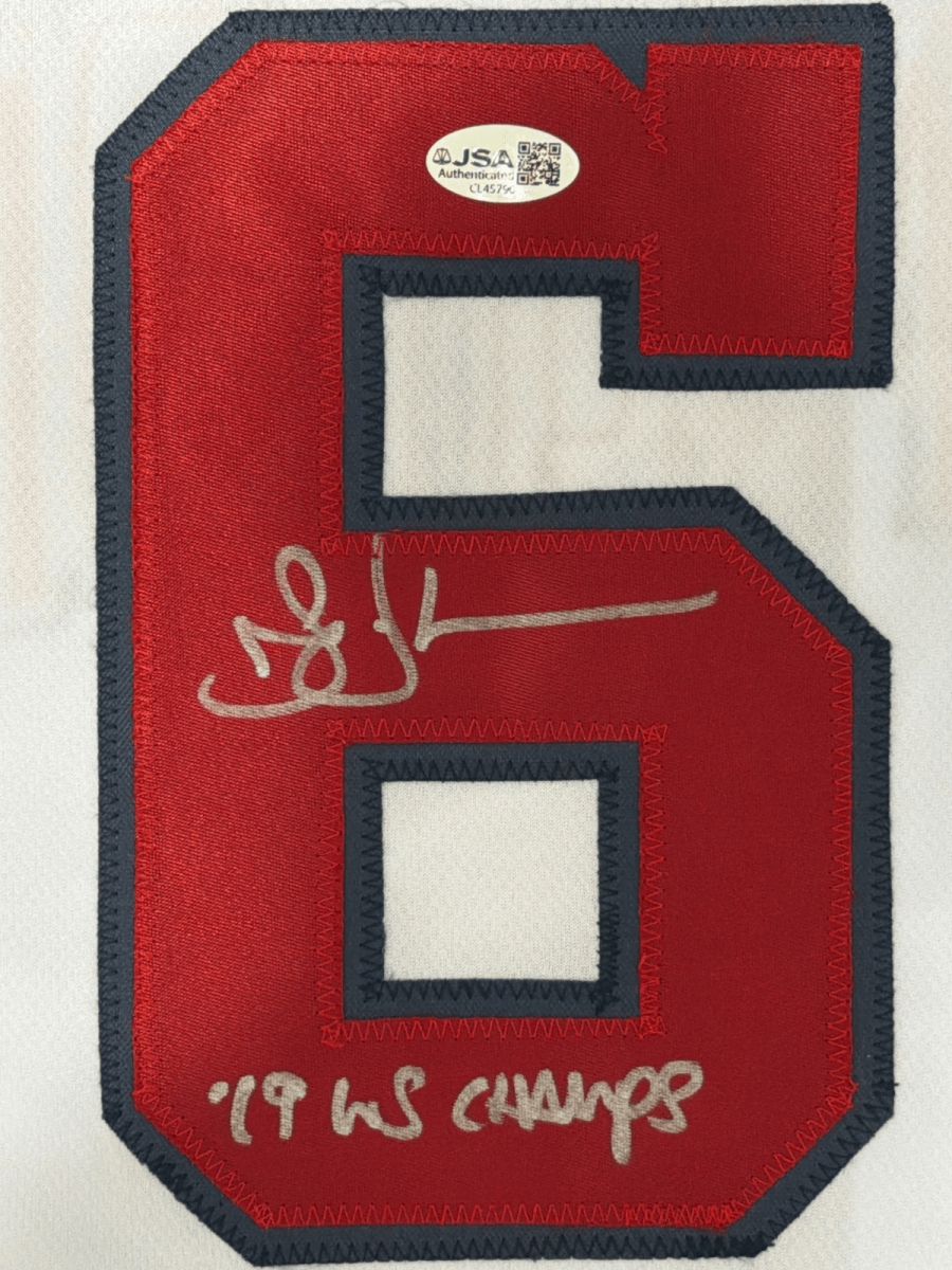 Sean Doolittle Signed Washington Nationals Custom Jersey w 19 WS Champs JSA COA