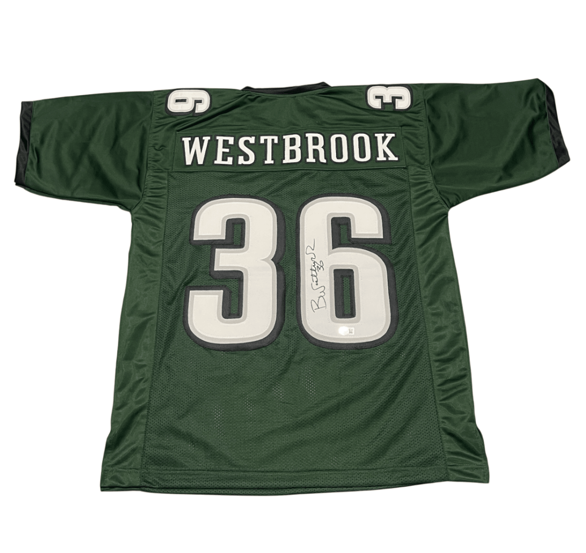 Brian Westbrook Signed Philadelphia Eagles Custom Jersey Beckett Witness BAS COA