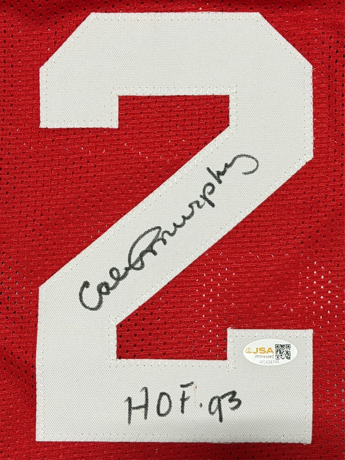 Calvin Murphy Signed Houston Rockets Custom Jersey w/ HOF 93 JSA Witness COA