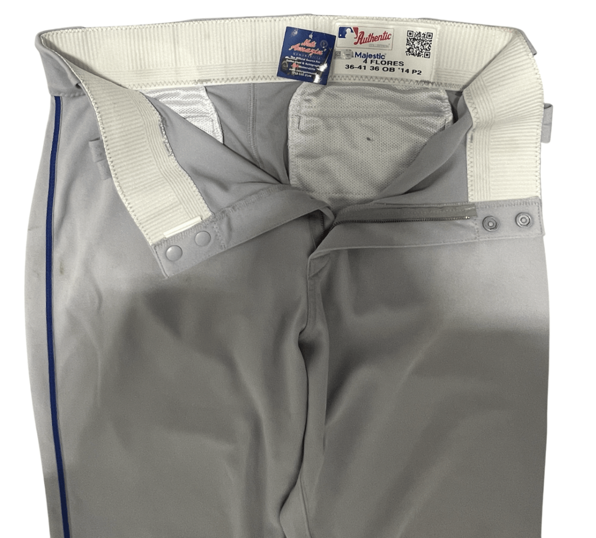 Wilmer Flores UNSIGNED 2014 New York Mets Game Used Issued Pants MLB COA HOLO