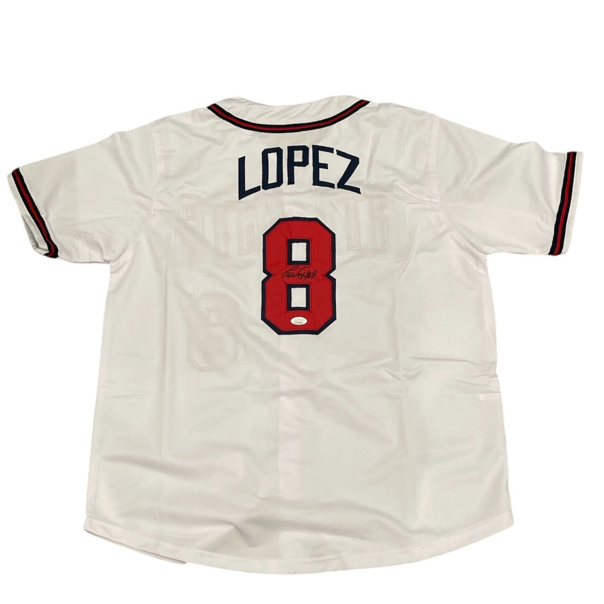 Javier Lopez Signed Auto Autographed Atlanta Braves Jersey JSA COA