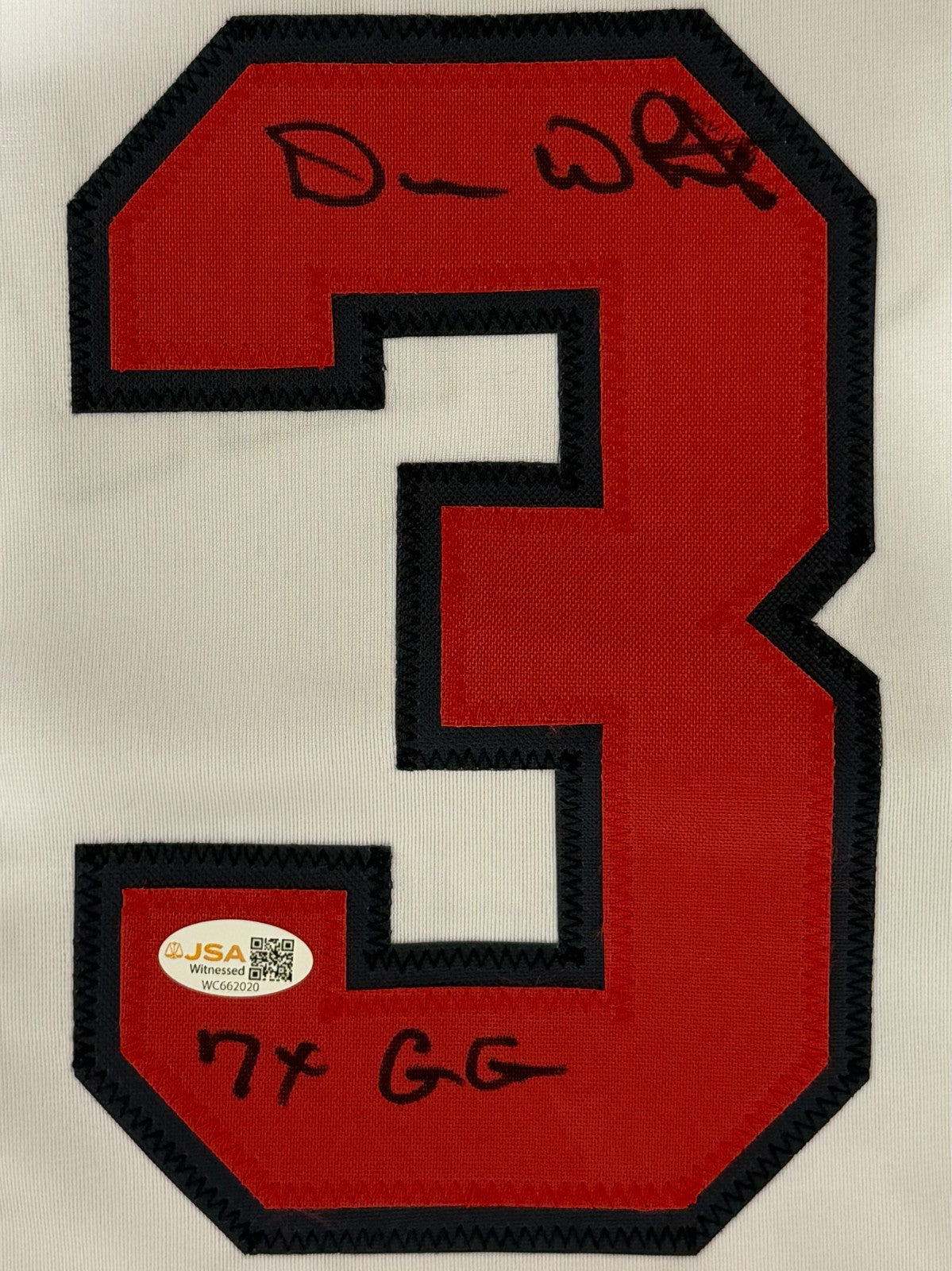Devon White Signed California Angeles Custom Jersey w/ 7x GG JSA Witness COA