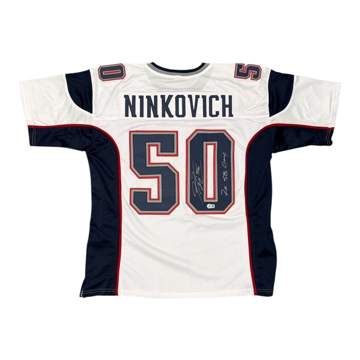 Rob Ninkovich Signed Patriots Custom Jersey w/ 2x SB Champ Beckett Wit BAS COA