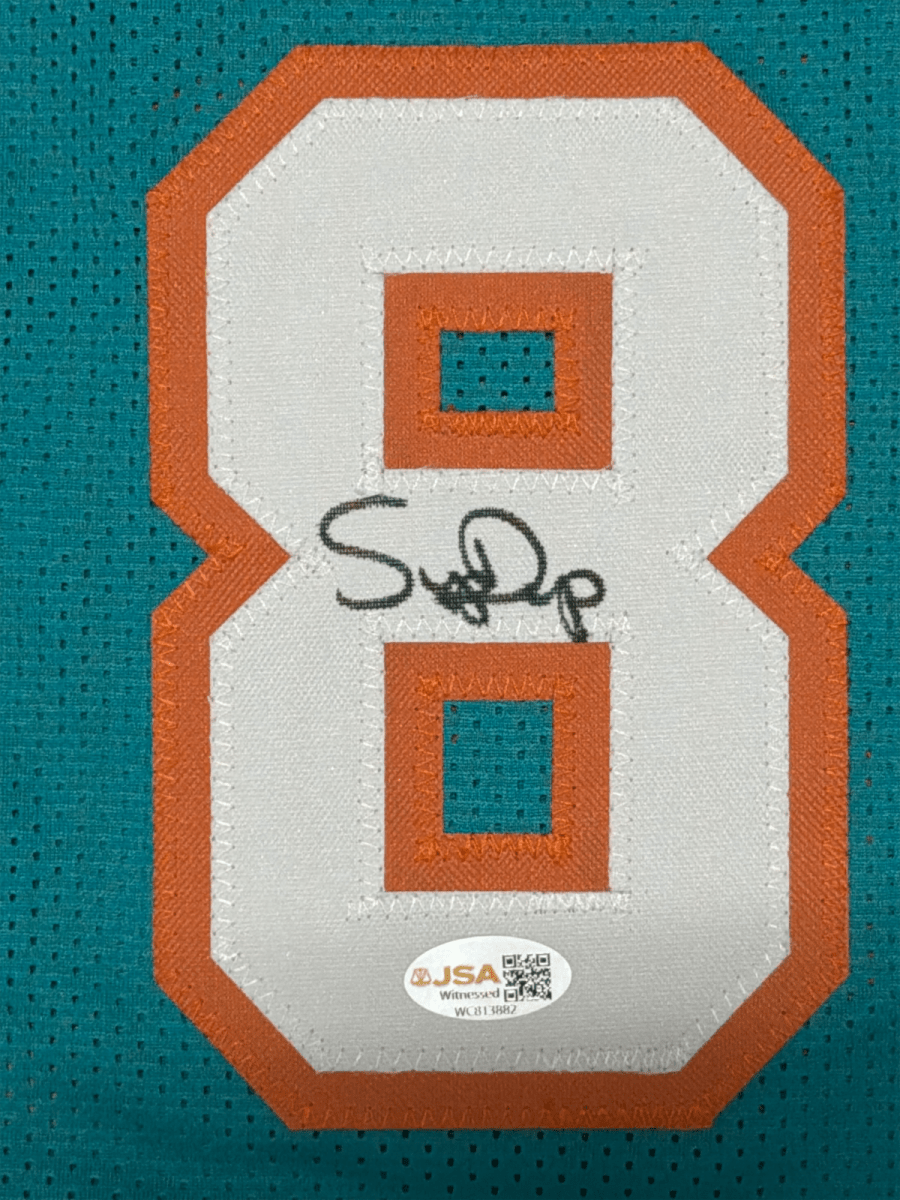 Mark Clayton &amp; Mark Duper Signed Marks Brothers Dolphins Custom Jersey JSA W COA