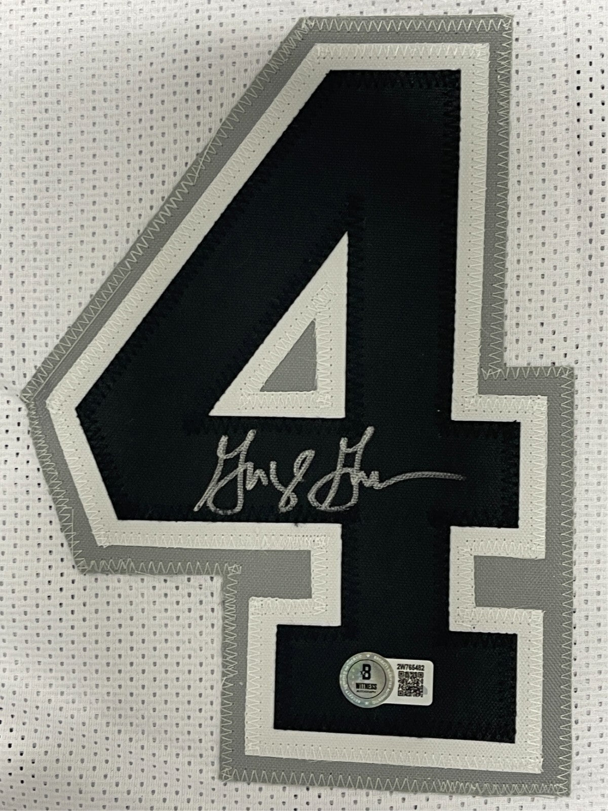 George Gervin Signed San Antonio Spurs Custom Jersey Beckett Witness BAS COA