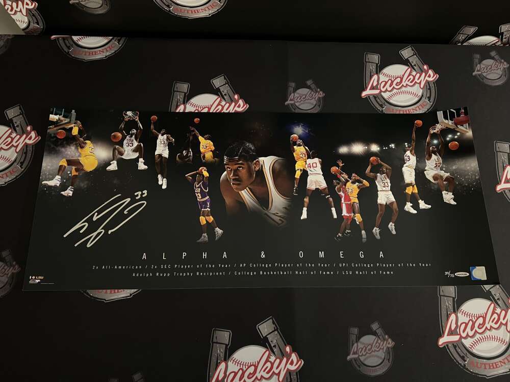 Shaquille O'Neal Shaq Signed Auto 36x15 Photo "Alpha &amp; Omega" 29/75 UDA COA LSU