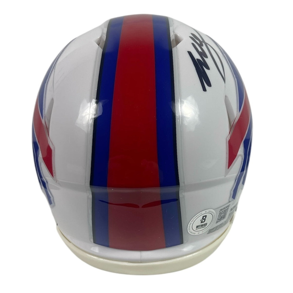 Willis McGahee Signed Bills Speed Mini Helmet Beckett Witness BAS COA