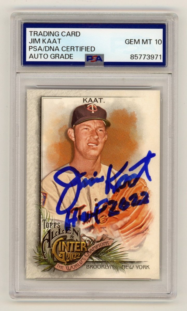 Jim Kaat 2022 Topps Allen &amp; Ginter #323 Signed w/ HOF 2022 Insc. PSA 10 Auto HOF