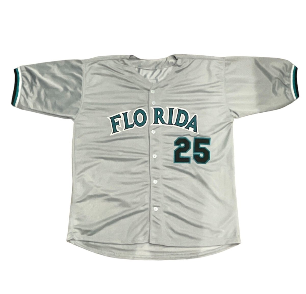 Derrek Lee Signed Florida Marlins Custom Jersey w 03 WS Champs Beckett W BAS COA