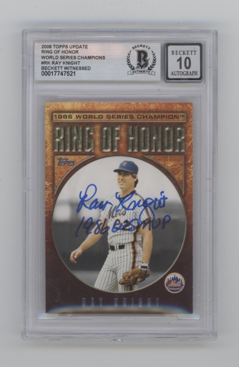 Ray Knight Signed 2008 Topps Ring of Honor #RH-RK 86 WS MVP Beckett BGS 10 Auto
