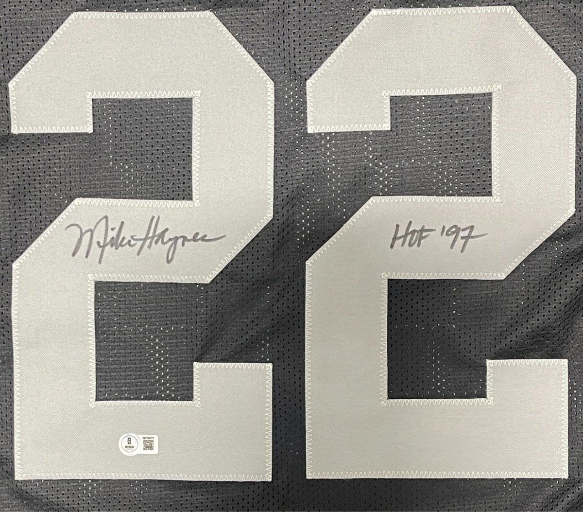 Mike Haynes Signed Raiders Custom Jersey w/ HOF 97 Beckett Witness BAS COA