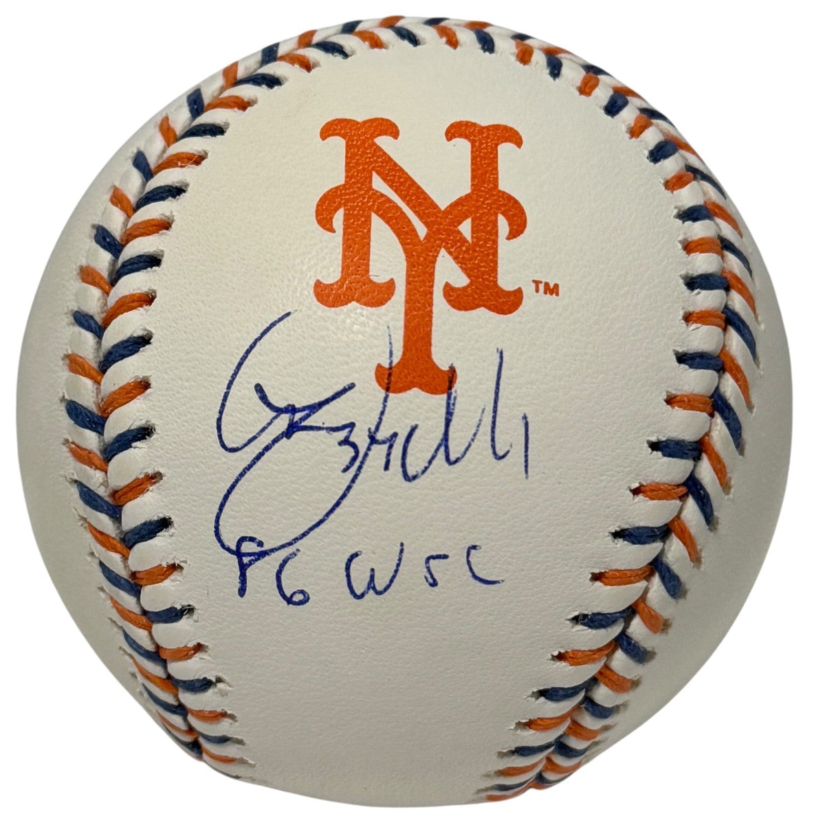 Lee Mazzilli Signed ROMLB NY Mets Logo Baseball w/ 86 WSC Insc JSA Witness COA