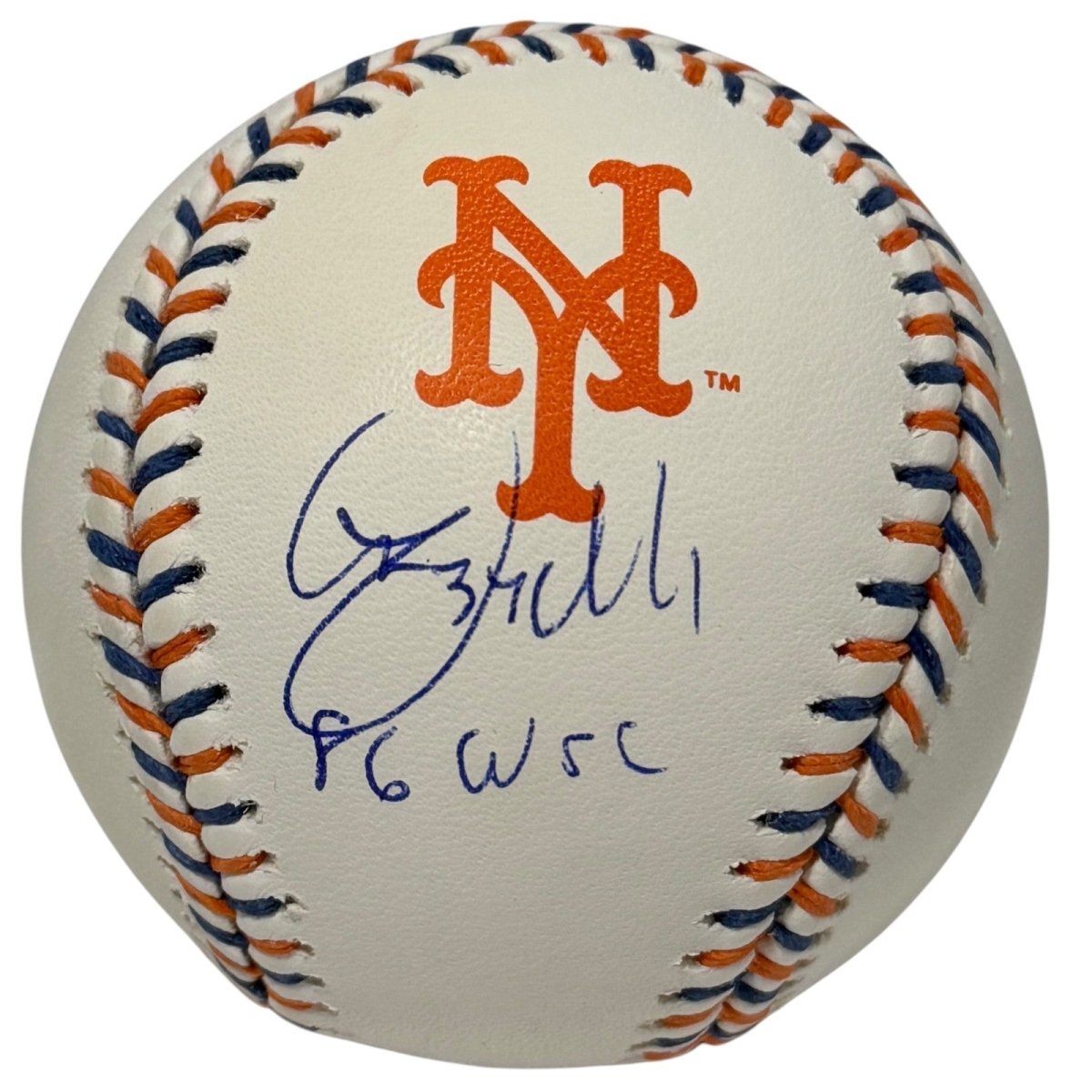 Lee Mazzilli Signed ROMLB NY Mets Logo Baseball w/ 86 WSC Insc JSA Witness COA