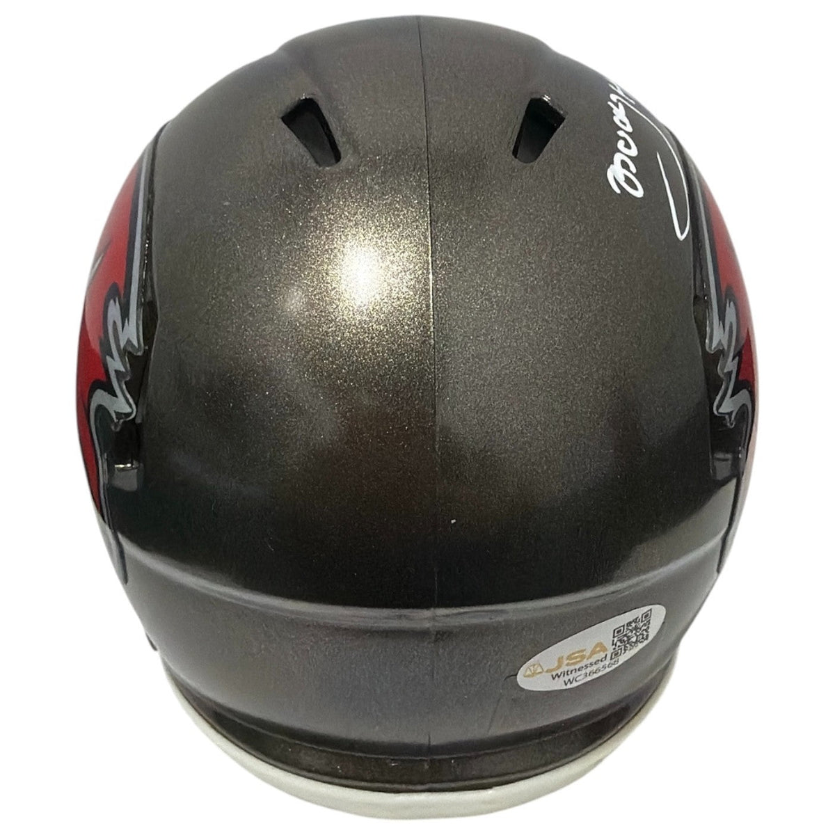 Bucky Irving Signed  Tampa Bay Buccaneers Speed Mini Helmet JSA Witness COA