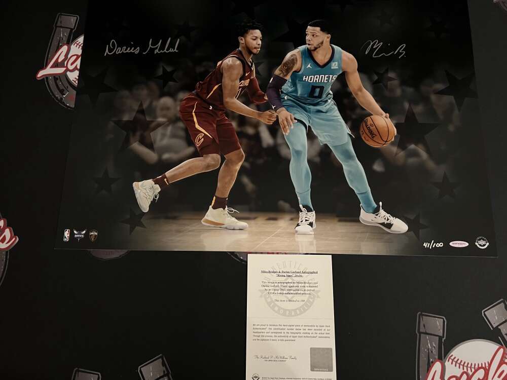 Darius Garland &amp; Miles Bridges Signed 24x16 Photo Rising Stars /100 UDA COA