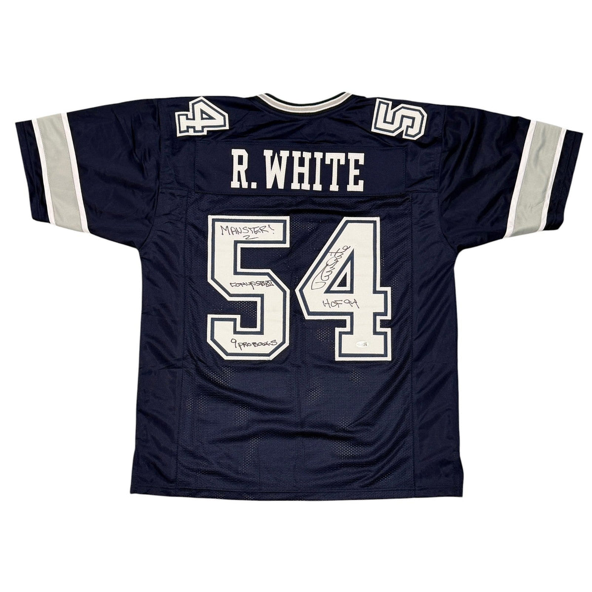 Randy White Signed Dallas Cowboys Custom Jersey w/ 4 Insc JSA Witness COA
