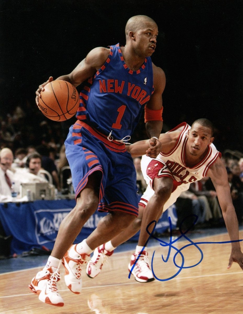 Steve Francis Signed Autographed New York Knicks 8x10 Photo LSCM COA