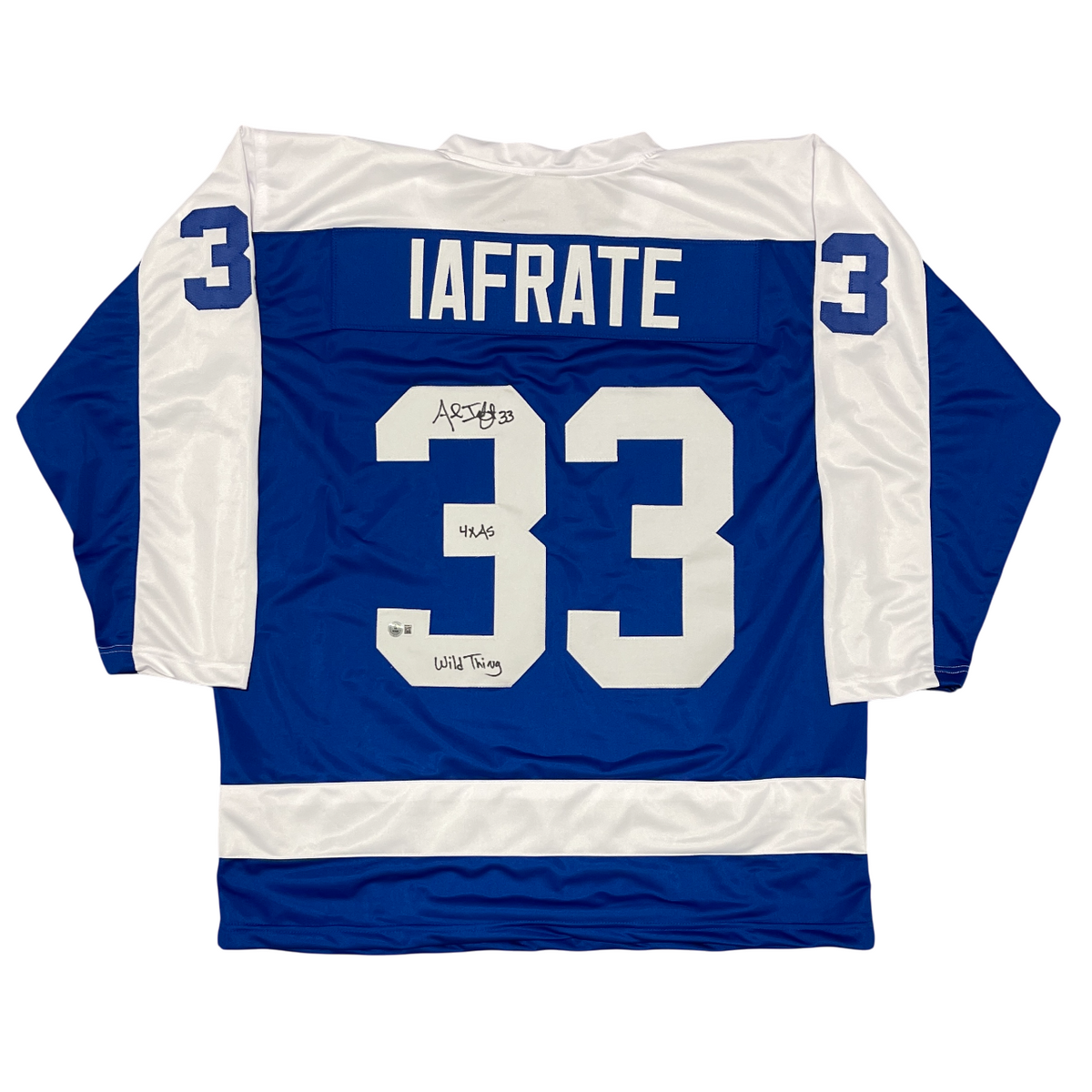 Al Iafrate Signed Toronto Custom Jersey w/ 4x AS + Wild Thing Beckett W BAS COA