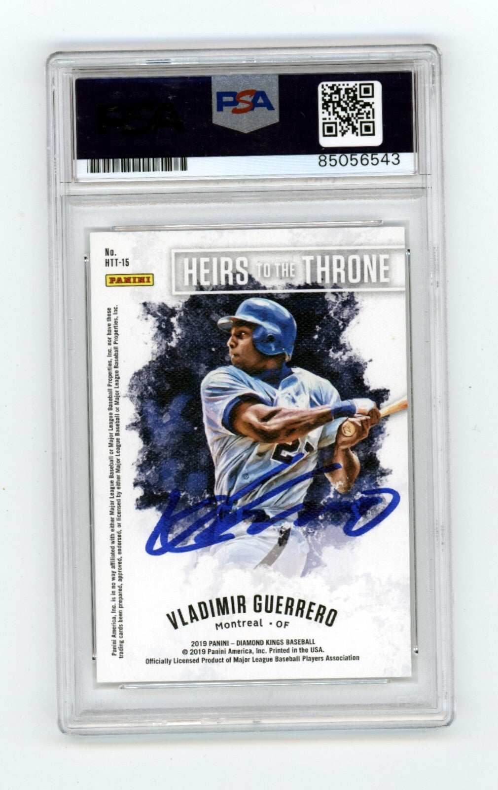 Vladimir Guerrero Jr. &amp; Sr. 2019 Diamond Kings Heirs to Throne Signed PSA Auto