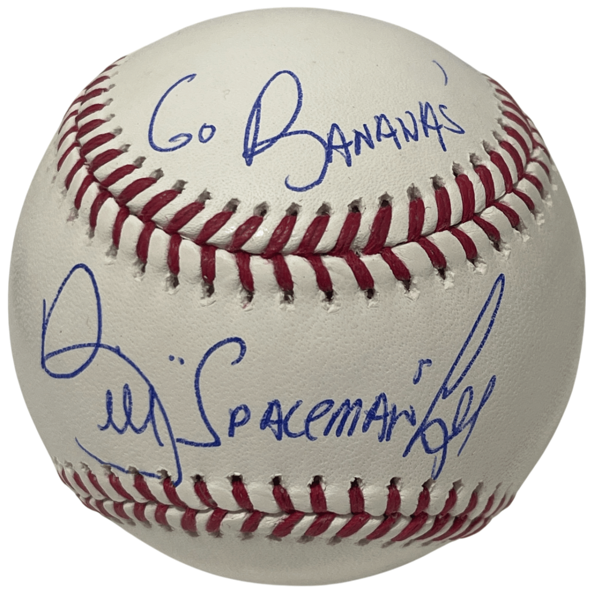 Bill Spaceman Lee Signed Rawlings ROMLB Baseball w/ Go Bananas Beckett W BAS COA