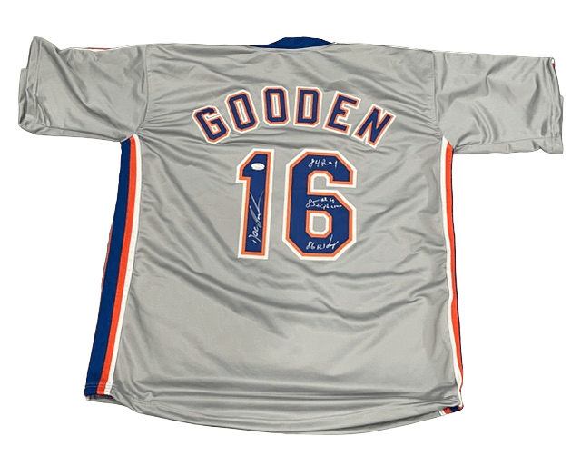 Dwight "Doc" Gooden Signed Custom Jersey NY Mets w/ 4 Insc. JSA WIT COA