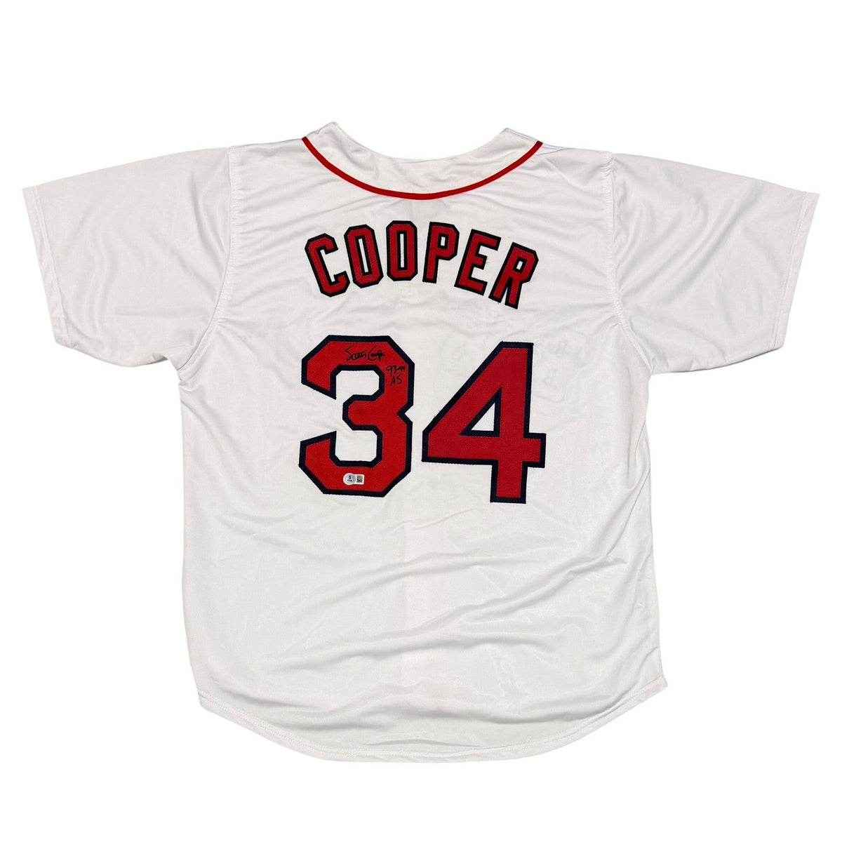 Scott Cooper Signed Red Sox Custom Jersey w/ 93-94 AS Beckett Witness BAS COA 3