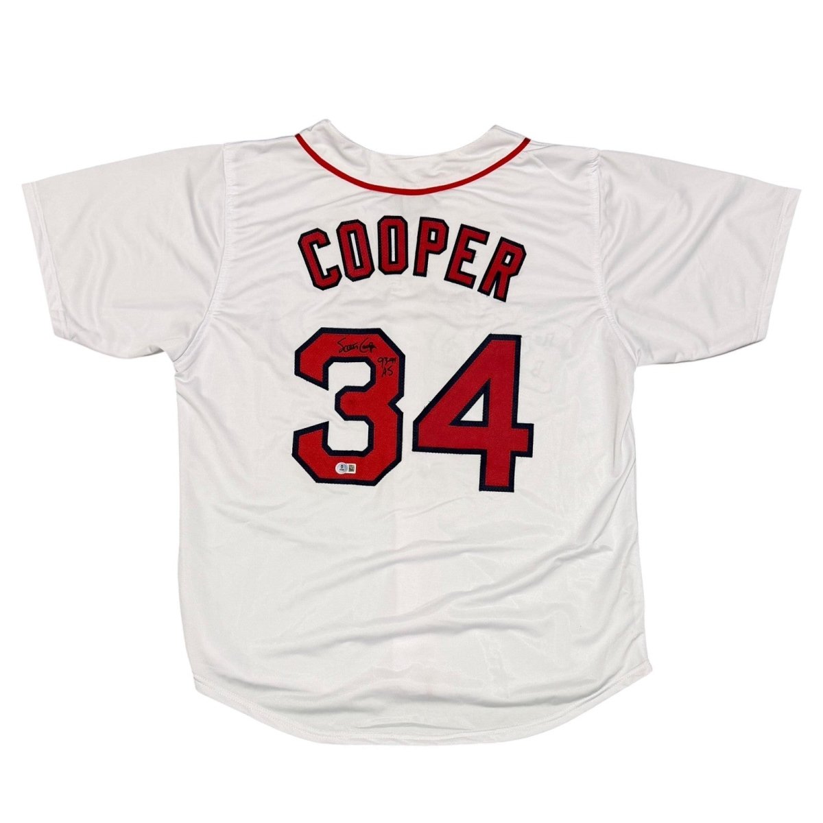 Scott Cooper Signed Red Sox Custom Jersey w/ 93-94 AS Beckett Witness BAS COA 3
