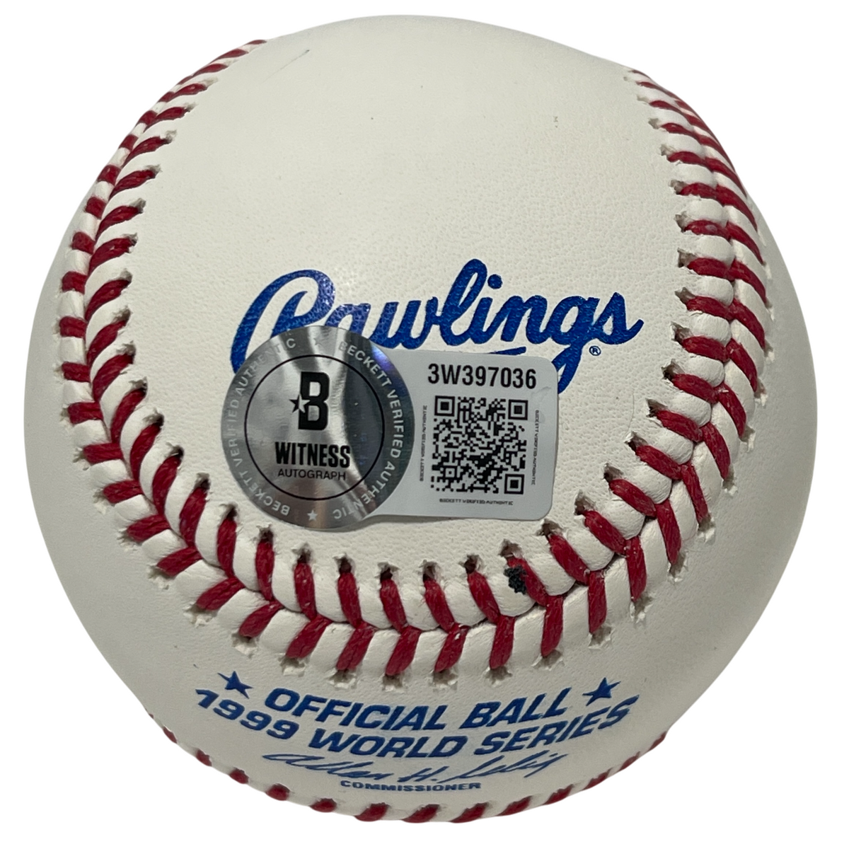 Mariano Rivera Signed 1999 World Series Baseball w/ 99 WS MVP In Beckett BAS COA
