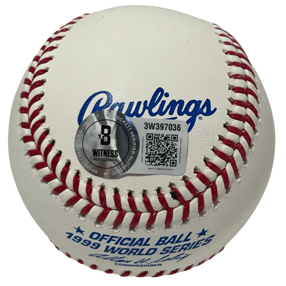 Mariano Rivera Signed 1999 World Series Baseball w/ 99 WS MVP In Beckett BAS COA