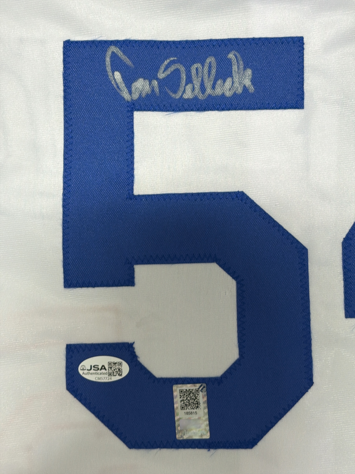 Tom Selleck Signed Mr. Baseball Jack Elliot Dragons Custom Jersey OPix &amp; JSA COA
