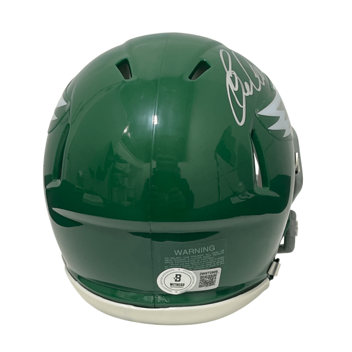 Eric Allen Signed Eagles TB 74-95 Mini Helmet Beckett Witness BAS COA