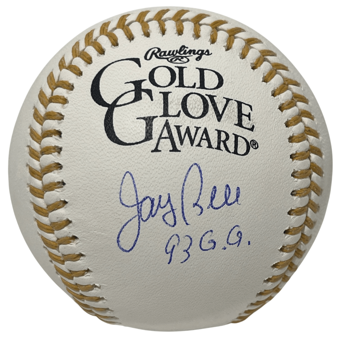 Jay Bell Signed Rawlings Gold Glove Logo Baseball w/ 93 GG Beckett Wit. BAS COA