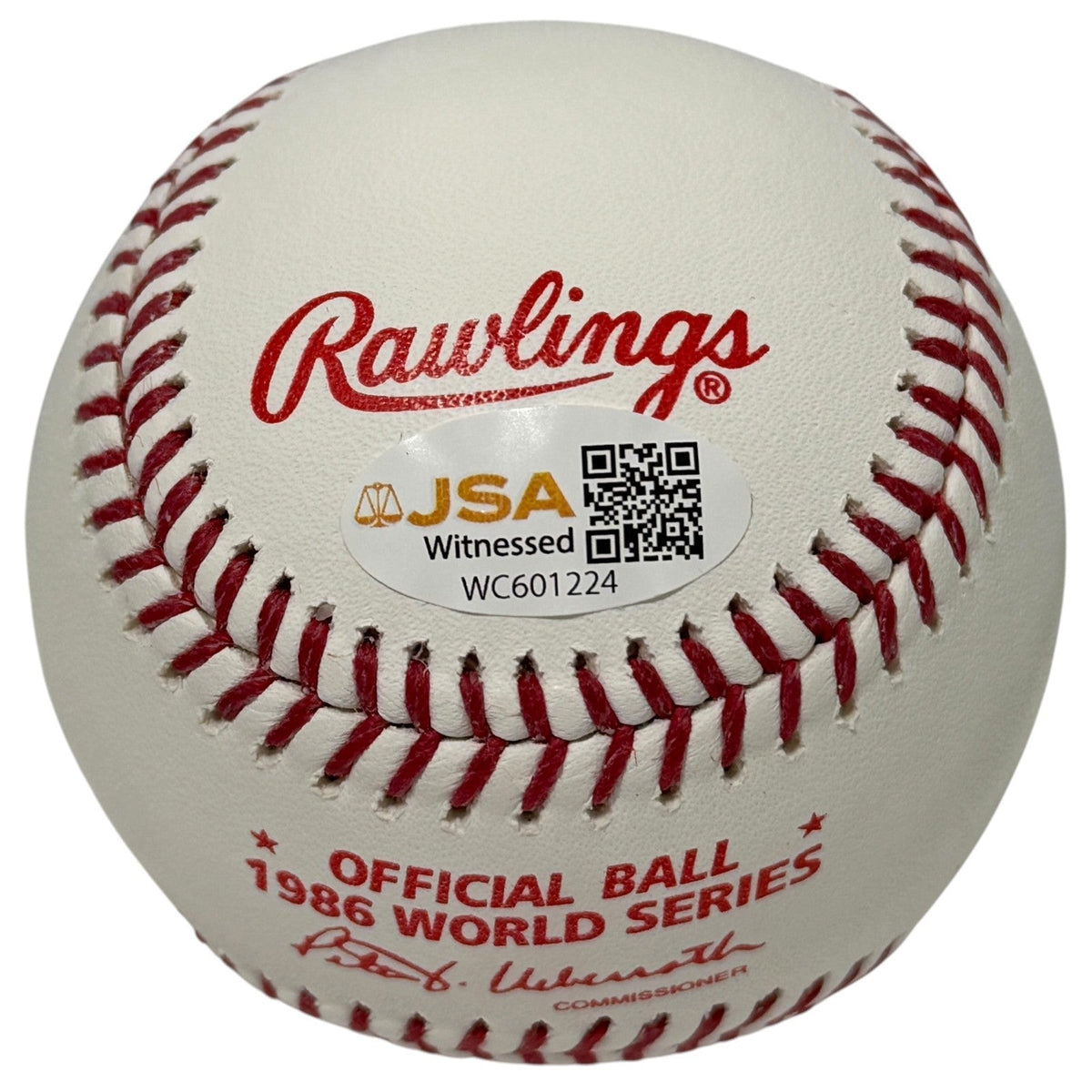 Lee Mazzilli Signed 1986 World Series Baseball w/ 86 WSC Insc JSA Witness COA