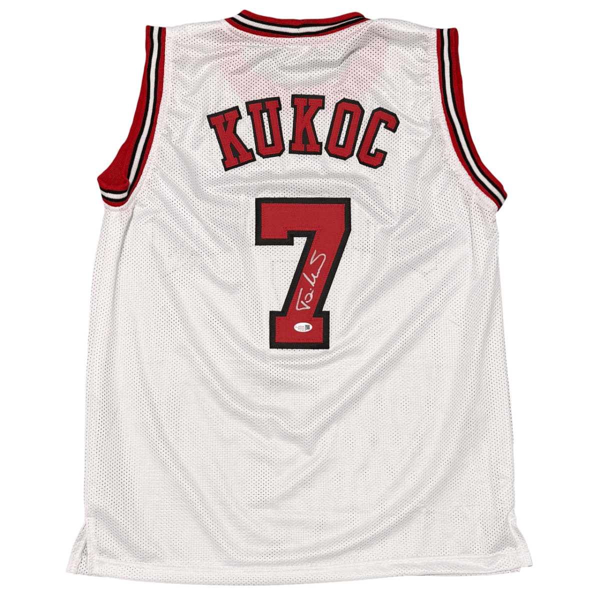 Toni Kukoc Signed Autographed Chicago Bulls Custom Jersey JSA Witness COA
